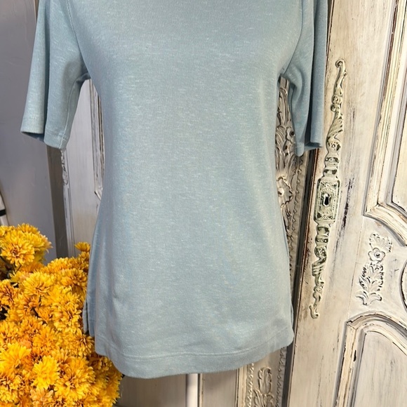Duluth Trading Elegant Soft Sage Green Women's Double Knit T Shirt Top - Picture 3 of 10